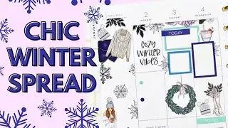 PLAN WITH ME | CHIC WINTER SPREAD | THE HAPPY PLANNER