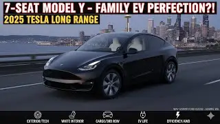 2025 Tesla Model Y Long Range &mdash; 7-Seat SUV Tour (Premium White Interior)