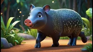 Tapir Stripes Go Waddle Waddle Waddle | Animal Nursery Rhyme | Kids Songs | Baby Music