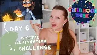 Childhood Week | Day 6 | Digital Illustration Challenge | Canvas Size, Light and Shadow