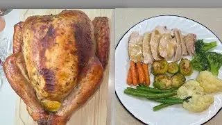 Christmas lunch/dinner.. roasted turkeys and veggies @theallyfamily 