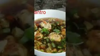 Pork and Prawn Balls in Aromatic Broth   Would you eat this.