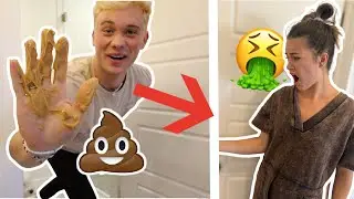 wiping POOP on wife PRANK | Alyssa & Dallin