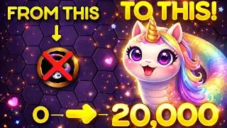 SNAKE.IO FULL GAME &ndash; FROM NOOB TO PRO 🐍🔥 (20,000 SCORE 😱👑)