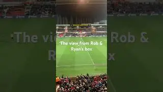 Ryan Reynolds and Rob McElhenney&rsquo;s view at the Racecourse ground in #wrexham before and during games