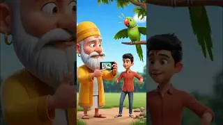 Crazy Mithu and Mobile Baba 😂 | Kids Funny Story #parrot  #mithu #ai