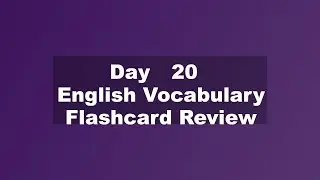 English Vocabulary Flashcard Review