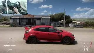 HONDA CIVIC TYPE R 2018 - FORZA HORIZON 5 - SADES RYUNIX KAIJU XR1 STEERING WHEEL 4K