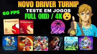 AGORA SIM! NOVO DRIVER TURNIP PARA 8 ELITE E 8S GEN4 TESTE DE JOGOS NO EDEN EMULADOR