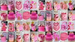 💓 Pink Colour Cake Designs 2023/Baby Girl Birthday Cake/Cake Design/Teenage Girls Birthday Cake#Pink