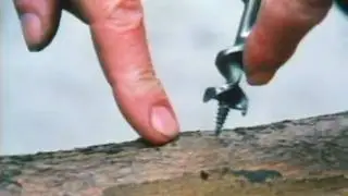 Изготовление традиционной садовой лестницы в 1982 году.