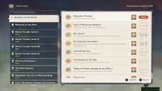 Relaxation Therapy | Achievement | Commission | Genshin Impact