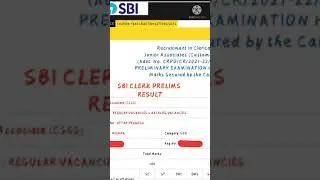My SBI clerk Result ✌️||Cutoff ||SBI clerk mains result soon #sbiclerkresult2021 #sbiclerk #shorts