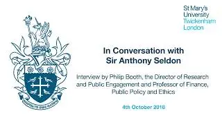 In conversation with Sir Anthony Seldon