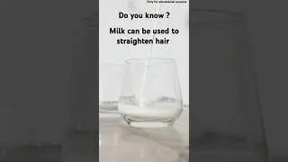 Milk can be used to straighten hair #straighthair #hairhealth #hairstyle #healthtips