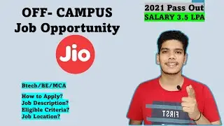 Jio Limited (Reliance Group) hiring | CTC -3.5 LPA | Graduate Engineer | Off Campus Jobs | IT Jobs