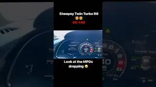 40-140MPH in a Twin Turbo Audi R8 V10+ 🤯🤯 You don't even feel it!  #sheepeyrace #twinturbo #r8