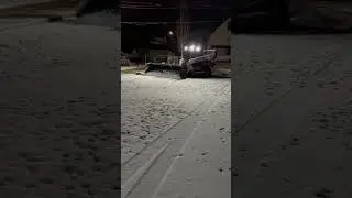 Bobcat loader snow pusher