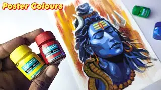 Lord Shiva Painting With Poster Colours 🔥