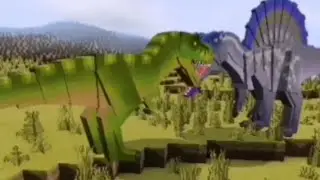 Minecraft paleocraft - T.rex vs spinosaurus #shorts