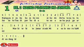BUKU ENDE HKBP NO  2 NAENG PUJIONKU HO JAHOWA | NOT ANGKA | KARAOKE |