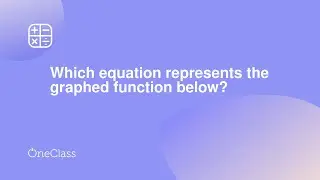 Which equation represents the graphed function below?