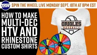 How to Make a Custom Sports HTV and Rhinestone Shirt Live Training | Monday Sept. 18th @ 8pm Est
