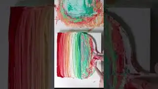 Thick paint color shift #acrylicpainting #art #abstraction #amazing #shorts