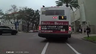 bus cuts into bike lane