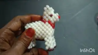 Beads Dog, பாசியில்  நாய். Part:3komskreations, komathisekar.🌹🌹