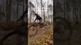 Same trail different conditions ❄️ ☀️#mtb