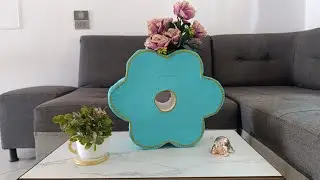JARR&Oacute;N  DECORATIVO DE CART&Oacute;N Y ESTUCO/Diy