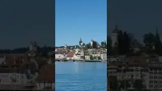 Summer sun in Lake Lucerne ☀️ #costsaver ✈️ #travelshorts #travel #switzerland #lakelucerne