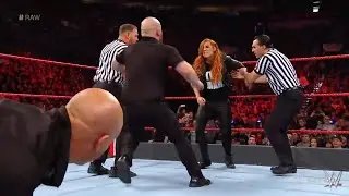 WWE Becky Lynch attacks Stephanieand Triple H because she is suspended Raw