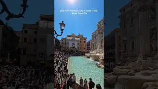 Rome Travel Tip: Visit Trevi Fountain early to avoid crowds #Roma #Italy #Travel #Explore #Tips #Fyp