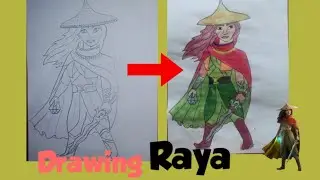 Drawing Raya|Raya and the Last Dragon|Disney|Time lapse drawing of Raya|