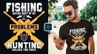 Hunting T-Shirt Design For Gearlaunch Photoshop CC Tutorial