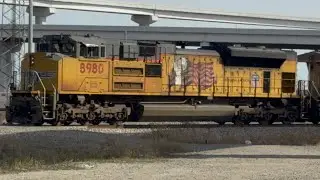 Union Pacific 8980 takes turn at Tower 55 diamonds. Ft Worth TX. Our 1st train of 2026
