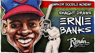 Ernie Banks | Marker Doodle Monday