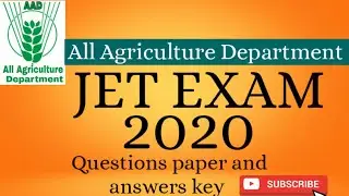 JET-2020 Question paper and answers key ___#