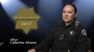 Officer Alvarez receives the SJPD Lifesaving Award