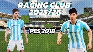 COMO CREAR CAMISETA DE RACING CLUB 2025/26 PES 2018 #racing #pes2018 #argentina
