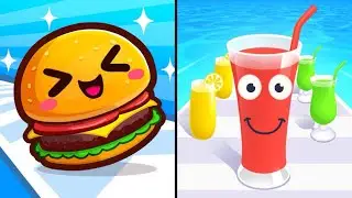 New Satisfying Games Juice Run 3D Vs Food Run 3D 🥝🥑🍇🥤🥤Big Update (Food Run) Gameplay Ep 04