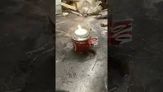 Melting lead with minimal supplies.