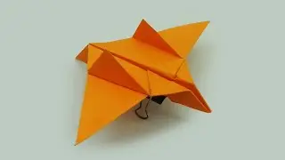 How To Make A Paper Plane Falcon - Origami Cool Fighter Jet - DIY Toy Plane Making Tutorial