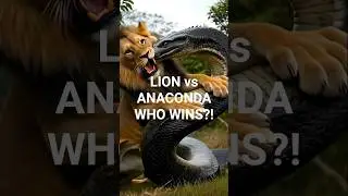 Lion vs Giant Anaconda 😱 | Jungle Survival Battle #Shorts #wildlifeshorts #animals #wildlife