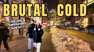 Exploring Manhattan's PARK AVENUE To Madison Square Garden | NYC FROZEN