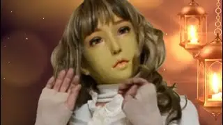 female mask kigurumi doll　white miniskirt girl