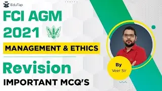 FCI AGM 2021 | Management & Ethics | Revision - Important MCQ'S