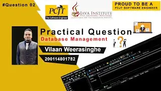 DBMS Question Session Task No 02 | 1st Year | Semester 01 | Java Institute | Vilaan Weerasinghe